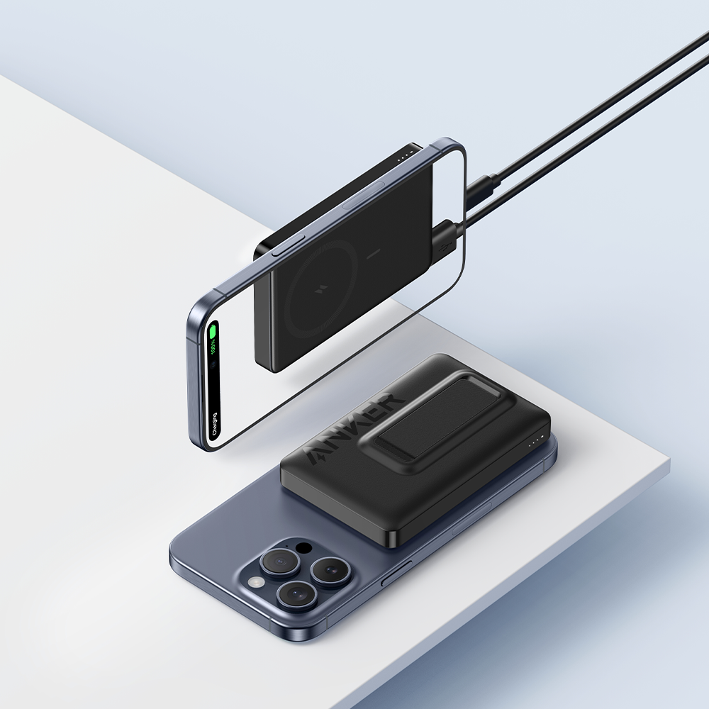 Power Bank Anker MagGo con batería de 10,000mAh, 7.5W con Stand - Image 2