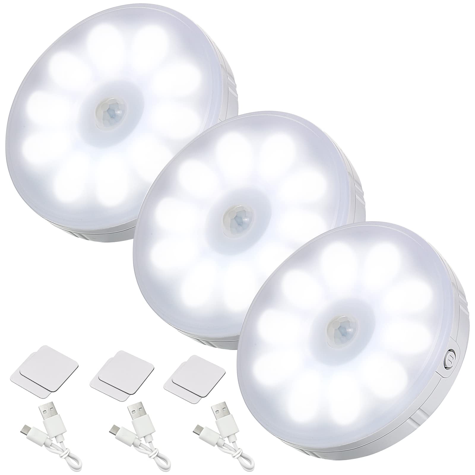 LUZ DE NOCHE CON SENSOR DE MOVIMIENTO X3