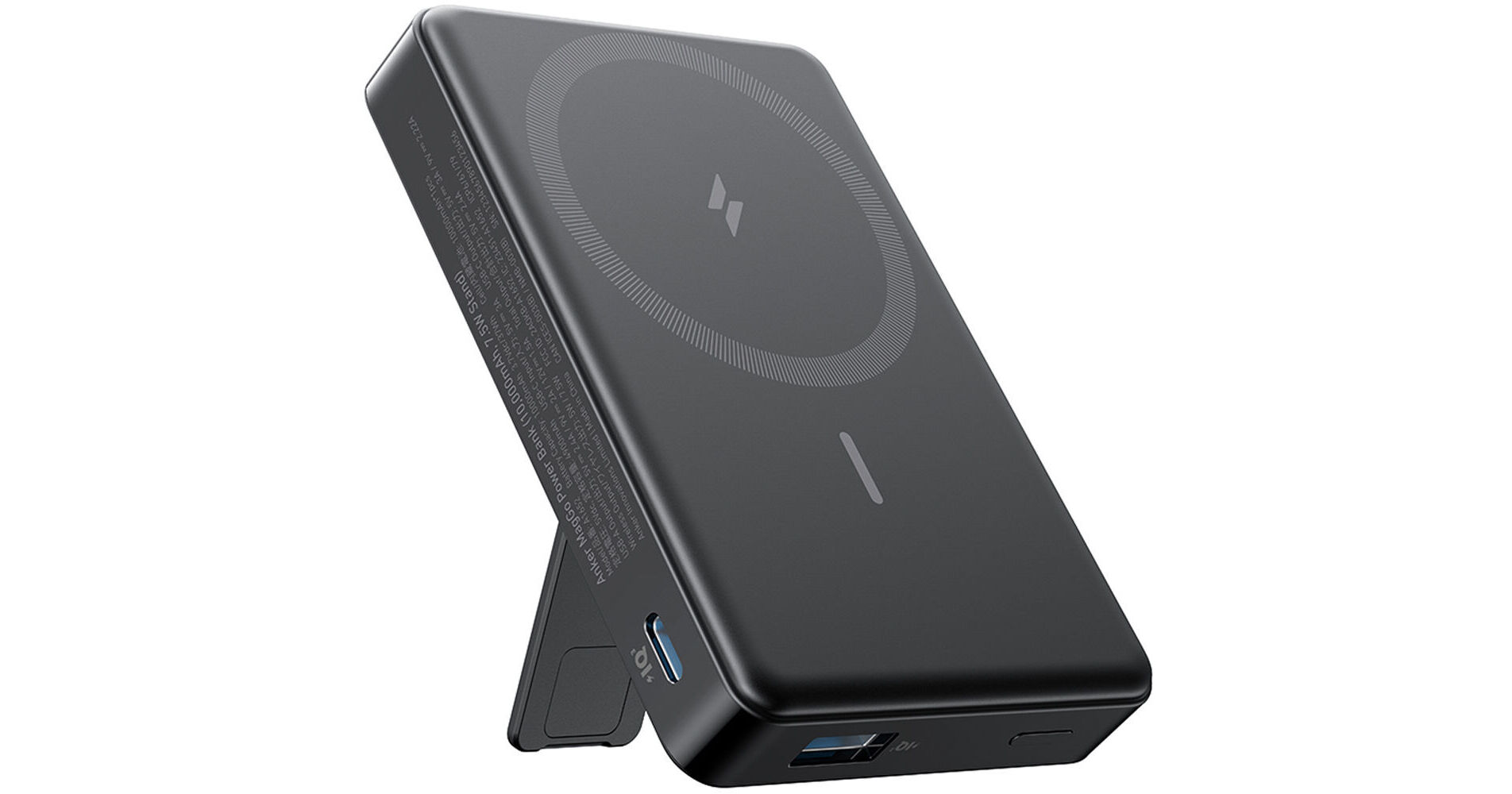 Power Bank Anker MagGo con batería de 10,000mAh, 7.5W con Stand